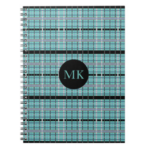 Fun Kariertes Mit Monogramm Notebook Notizblock