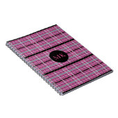 Fun Kariertes Mit Monogramm Notebook Notizblock (Rechte Seite)