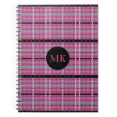 Fun Kariertes Mit Monogramm Notebook Notizblock (Vorderseite)