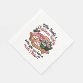 Fun Kawaii Christmas Sushi Platter Serviette (Ecke)