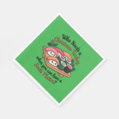 Fun Kawaii Christmas Sushi Platter Serviette (Ecke)