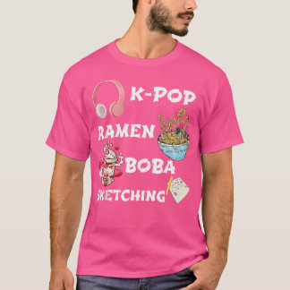 Fun Kawaii K-Pop Ramen Boba Ice Bubble Tee Sketchi
