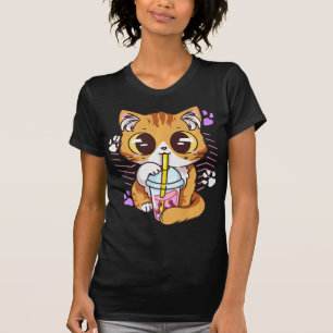 Fun Kawaii Niedliche Katze Boba Blubble Milk Tee A