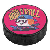 Fun Kawaii Sushi auf Skateboard Eishockey Puck (3/4)