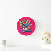 Fun Kawaii Sushi auf Skateboard Runde Wanduhr (Zuhause)