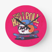 Fun Kawaii Sushi auf Skateboard