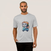 Fun Kawaii Sushi bei Lieferung Roller T-Shirt (Vorne ganz)