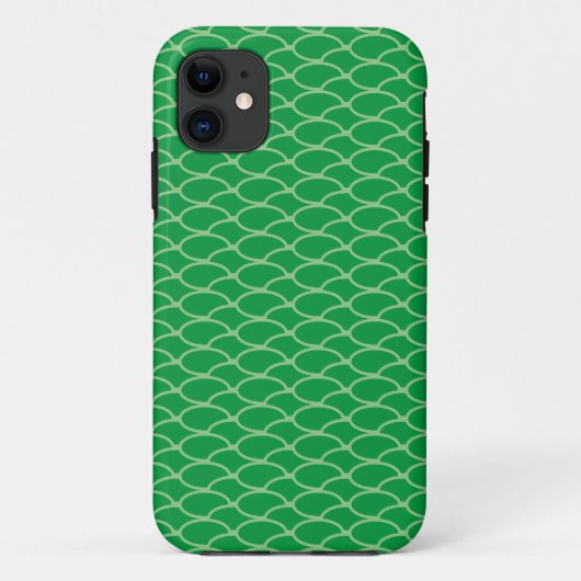 Fun Kelly Green Tiled Creean Waves Muster Case-Mate iPhone Hülle (Rückseite)