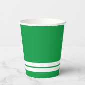 Fun Kelly Green Twin White Bottom Racing Streifen Pappbecher (Rückseite)