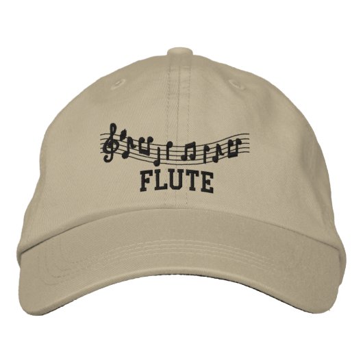 Fun Khaki bestickte Flute Cap Baseballkappe (Vorderseite)