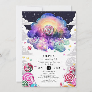 Fun Kids Candyland Birthday Einladung