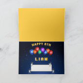 Fun Kids geben Namen Planet Solar System 8. Geburt Karte (Innenseite)