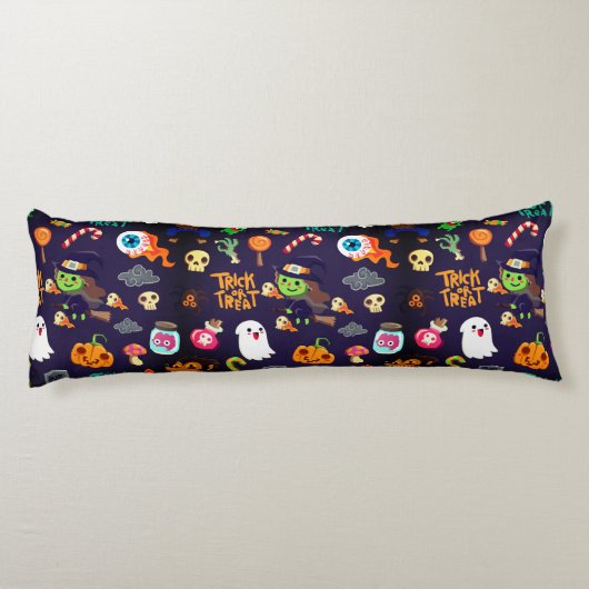 Fun Kids Halloween Candy Zombie Witch Ghost Brains Seitenschläferkissen (Rückseite)
