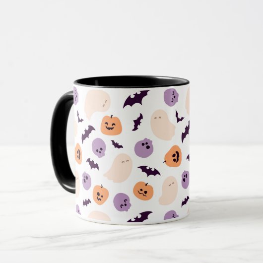 Fun Kids Halloween Muster Tasse (Vorderseite Links)