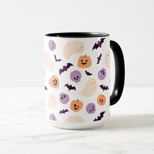Fun Kids Halloween Muster Tasse (VorderseiteRechts)