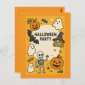 Fun Kids Halloween-Party Postkarte (Vorne/Hinten)
