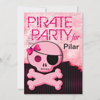 Fun Kids Pirate Girl - "Pirate Baby!"Feier Einladung