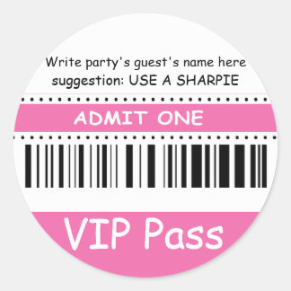 Fun Kids VIP Pass Einlass einer Geburtstagsparty ( Runder Aufkleber