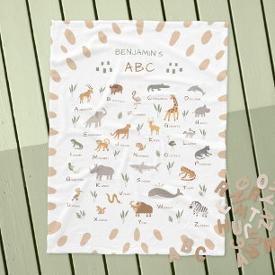 Fun Kids' Wilde Tiere Fleece Blanket