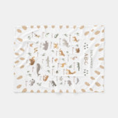 Fun Kids' Wilde Tiere Fleece Blanket (Vorderseite (Horizontal))