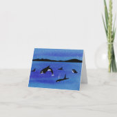 Fun Killer Whales Card Karte (Vorderseite)