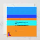 Fun Kindergeburtstag Party Beach Party Einladung (Rückseite)