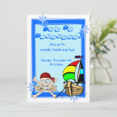 Fun-Kindergeburtstag-Party Einladung (Stehend Vorderseite)