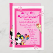 Fun-Kindergeburtstag-Party Einladung (Vorne/Hinten)