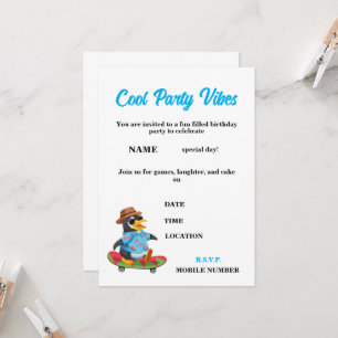 Fun-Kindergeburtstag-Party Einladung