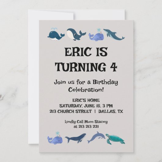 Fun-Kindergeburtstag-Party Einladung (Vorderseite)