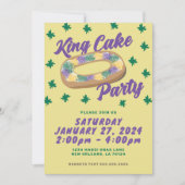 Fun King Cake Party Einladung (Vorderseite)