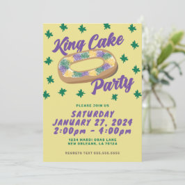 Fun King Cake Party Einladung