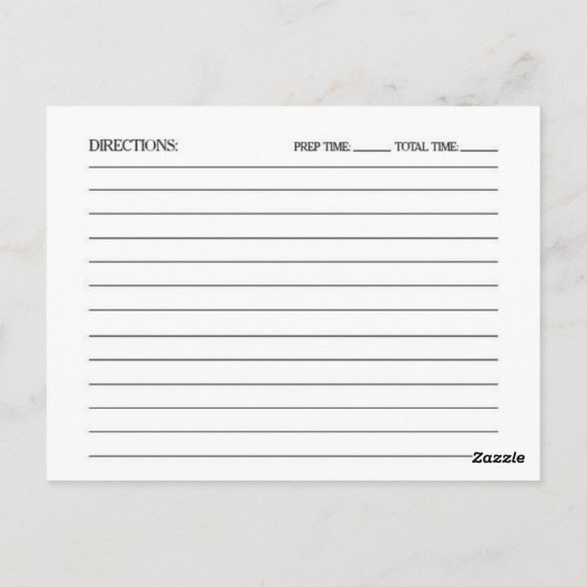 Fun Kitchen Gadgets Brautparty Rezept Karten (Rückseite)