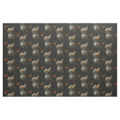 Fun Kitten Butterfly Schwarzer Hintergrund Stoff (Fat Quarter (45,7 x 55,9 cm))