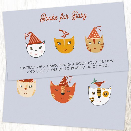 Fun Kitty Cat Baby Shower Books for Baby Begleitkarte