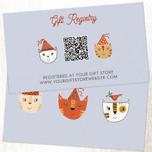 Fun Kitty Cat Baby Shower Geschenk Registrierung Q Begleitkarte