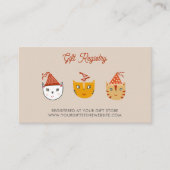 Fun Kitty Cat Baby Shower Registrierung Begleitkarte (Vorderseite)