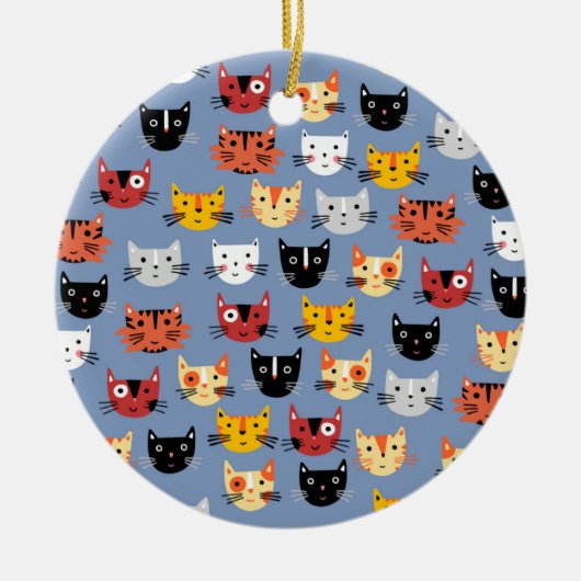 Fun Kitty Cat Keramik Ornament (Vorne)