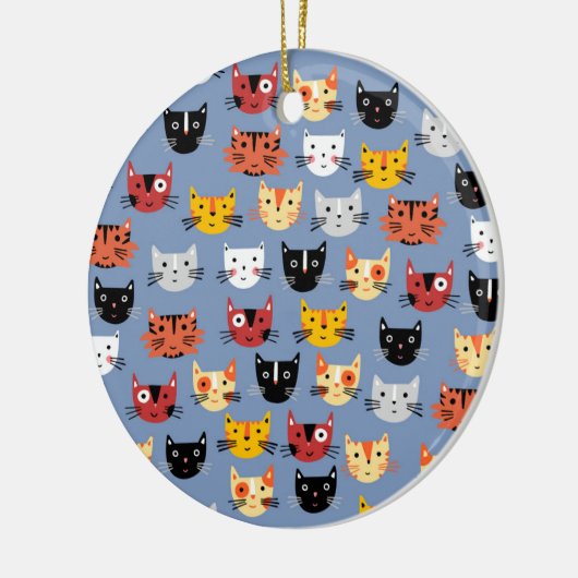 Fun Kitty Cat Keramik Ornament (Links)
