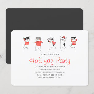 Fun Kitty Cat Party Feiertag Einladung