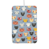 Fun Kitty Cat Pattern Blau Autolufterfrischer (Vorderseite)