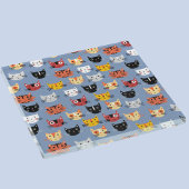 Fun Kitty Cat Pattern Glasuntersetzer