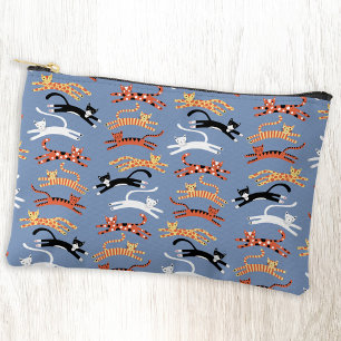 Fun Kitty Cat Pattern Zubehörtasche