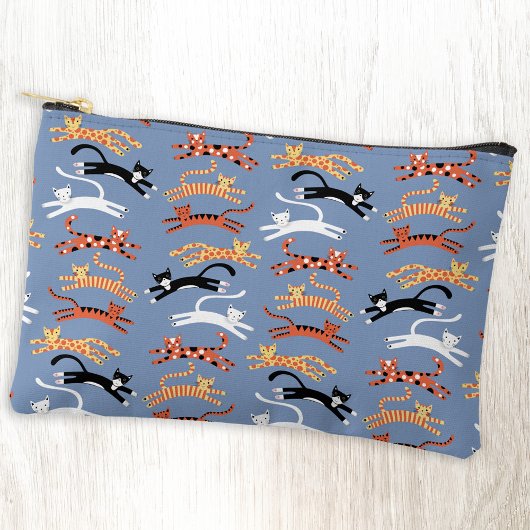 Fun Kitty Cat Pattern Zubehörtasche