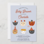 Fun Kitty Cat Personalisiert Babydusche Einladung (Vorderseite)