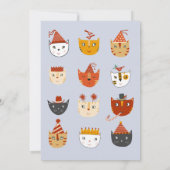 Fun Kitty Cat Personalisiert Babydusche Einladung (Rückseite)