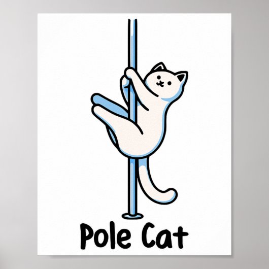 Fun Kitty Lover Spaß Cat Playing A Dancer Gag Uni Poster (Vorne)