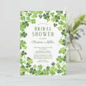 Fun Kleeblatt Irish Bridal Dusche Einladung (Stehend Vorderseite)