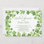 Fun Kleeblatt Irish Bridal Dusche Einladung (Vorderseite)