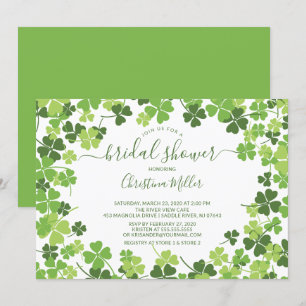 Fun Kleeblatt Irish Bridal Dusche Einladung